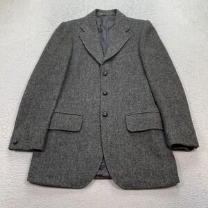 Vintage Dunn & Co Harris Tweed Blazer Mens Size 36 Wool